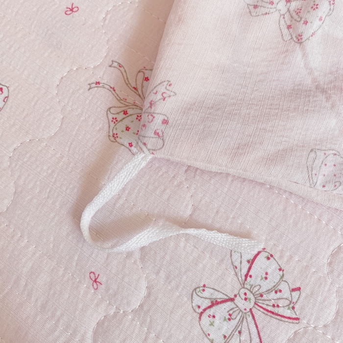 91家纺网 家纺一手货源 找家纺 梦可莱家居 2025新款木棉床盖四件套 蝴蝶结