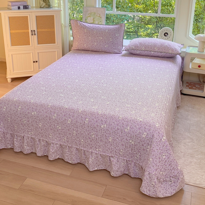 91家纺网 家纺一手货源 找家纺 梦可莱家居 2025新款木棉床盖四件套 可爱兔