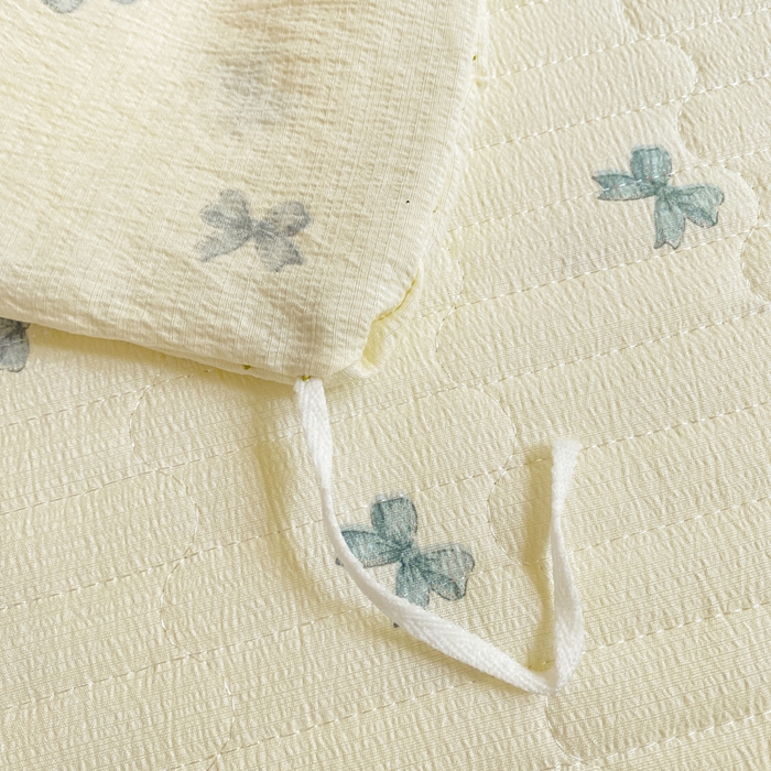 91家纺网 家纺一手货源 找家纺 梦可莱家居 2025新款木棉床盖四件套 兰蝴蝶米