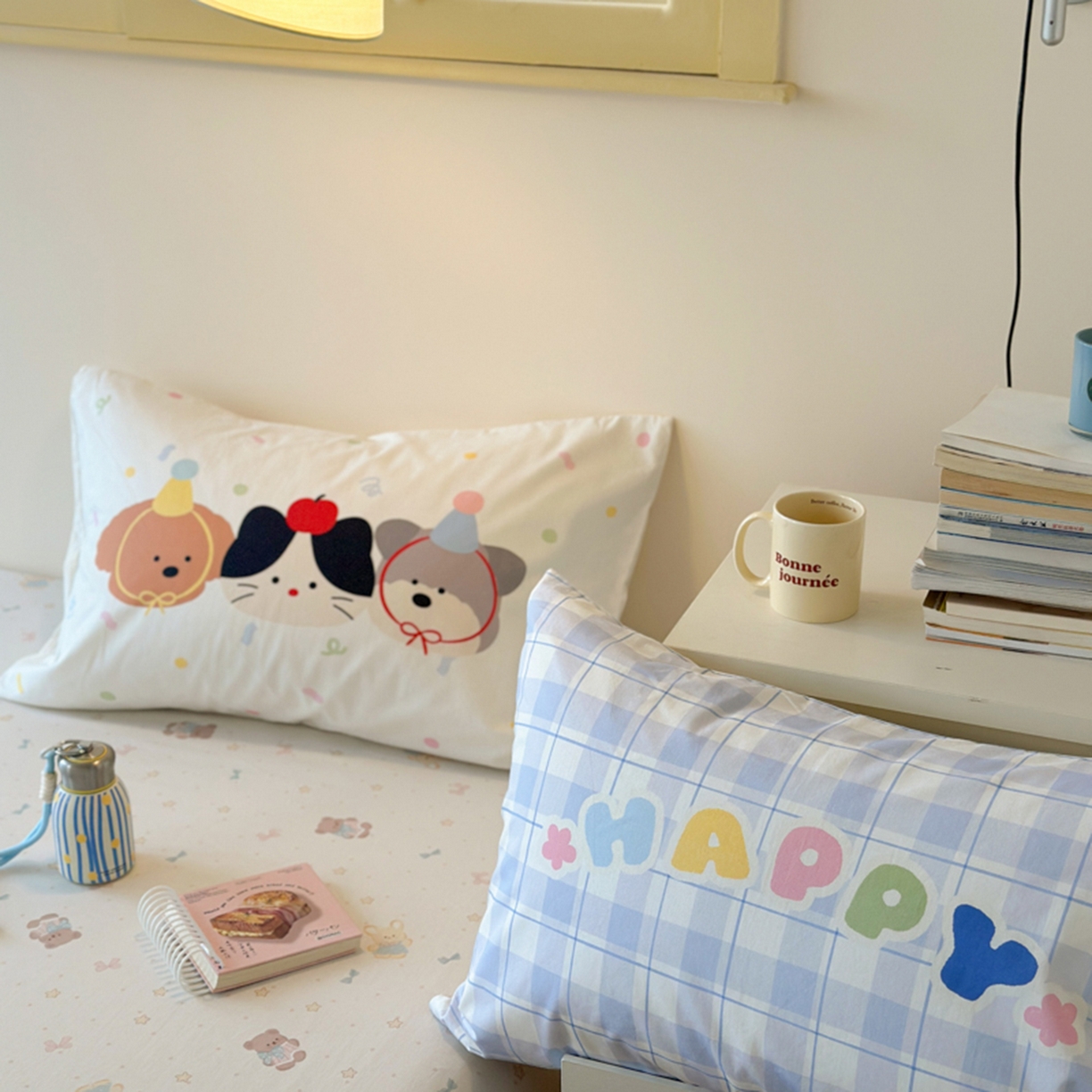 寐居家纺 2025新款全棉数码大阪枕套 小伙伴