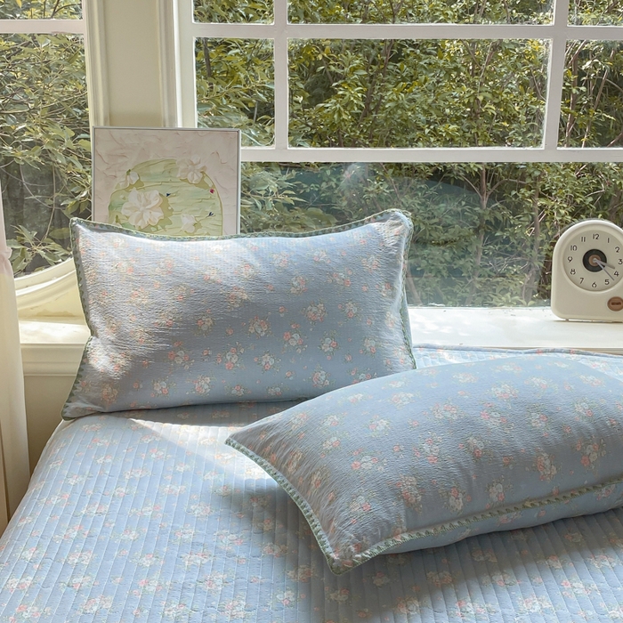 91家纺网 家纺一手货源 找家纺 梦可莱家居 2025新款木棉床盖四件套 兰亭