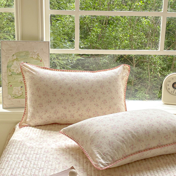 91家纺网 家纺一手货源 找家纺 梦可莱家居 2025新款木棉床盖四件套 木兰香