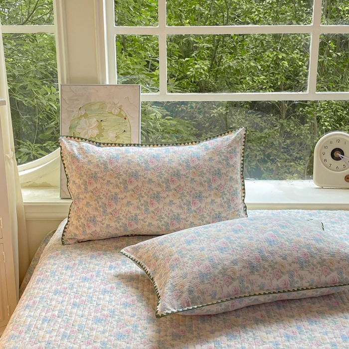 91家纺网 家纺一手货源 找家纺 梦可莱家居 2025新款木棉床盖四件套 清秋