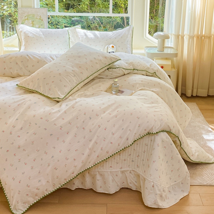 91家纺网 家纺一手货源 找家纺 梦可莱家居 2025新款木棉床盖四件套 清晰