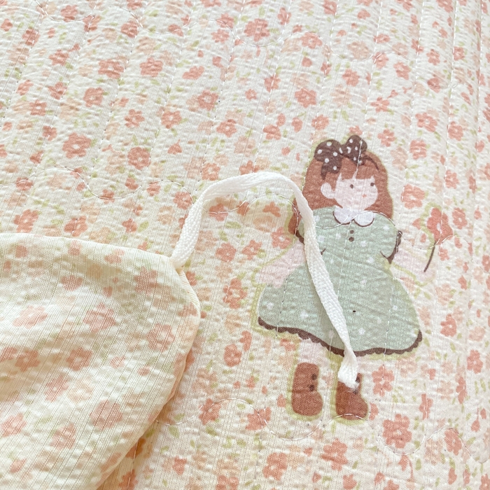 91家纺网 家纺一手货源 找家纺 梦可莱家居 2025新款木棉床盖四件套 小女孩