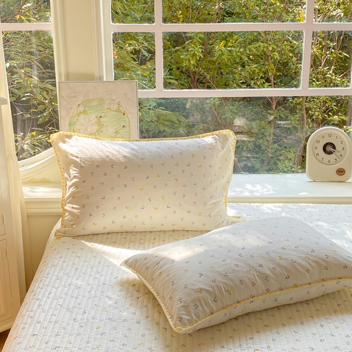 91家纺网 家纺一手货源 找家纺 梦可莱家居 2025新款木棉床盖四件套 樱桃