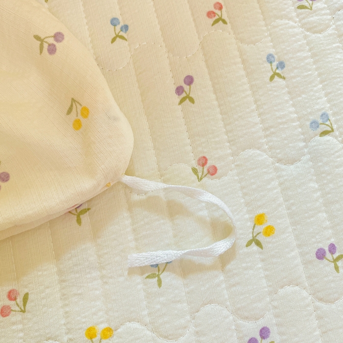 91家纺网 家纺一手货源 找家纺 梦可莱家居 2025新款木棉床盖四件套 樱桃