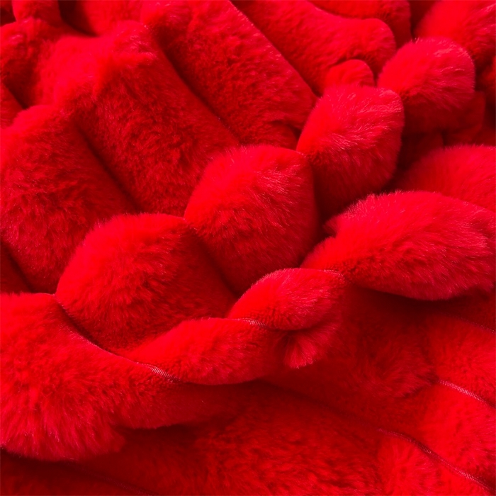 91家纺网 家纺一手货源 找家纺 （总）睡美人 2025韩版兔绒提花牛奶绒床裙床单床笠款四件套