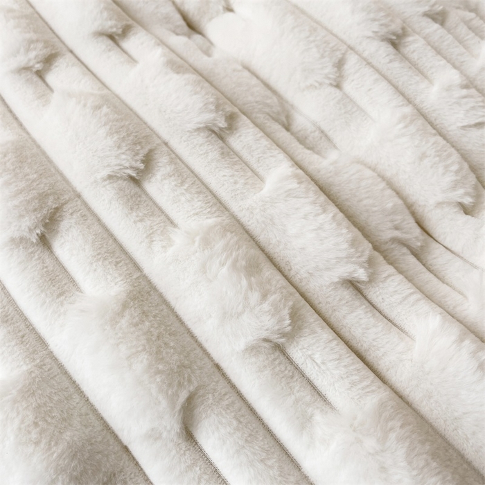 91家纺网 家纺一手货源 找家纺 睡美人 2025韩版兔绒提花牛奶绒床裙床单床笠款四件套 兔绒提花-大红色