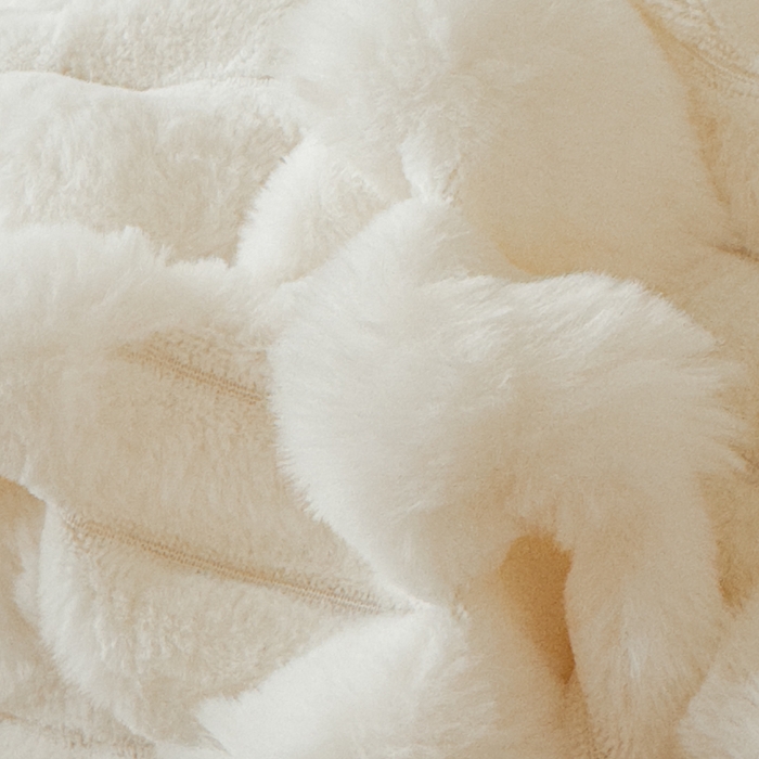 91家纺网 家纺一手货源 找家纺 睡美人 2025韩版兔绒提花牛奶绒床裙床单床笠款四件套 兔绒提花-星空蓝