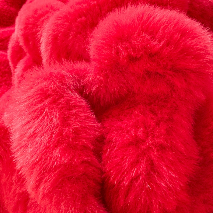 91家纺网 家纺一手货源 找家纺 睡美人 2025韩版兔兔绒牛奶绒床裙床单床笠款公主蕾丝四件套 兔兔绒-纯红色