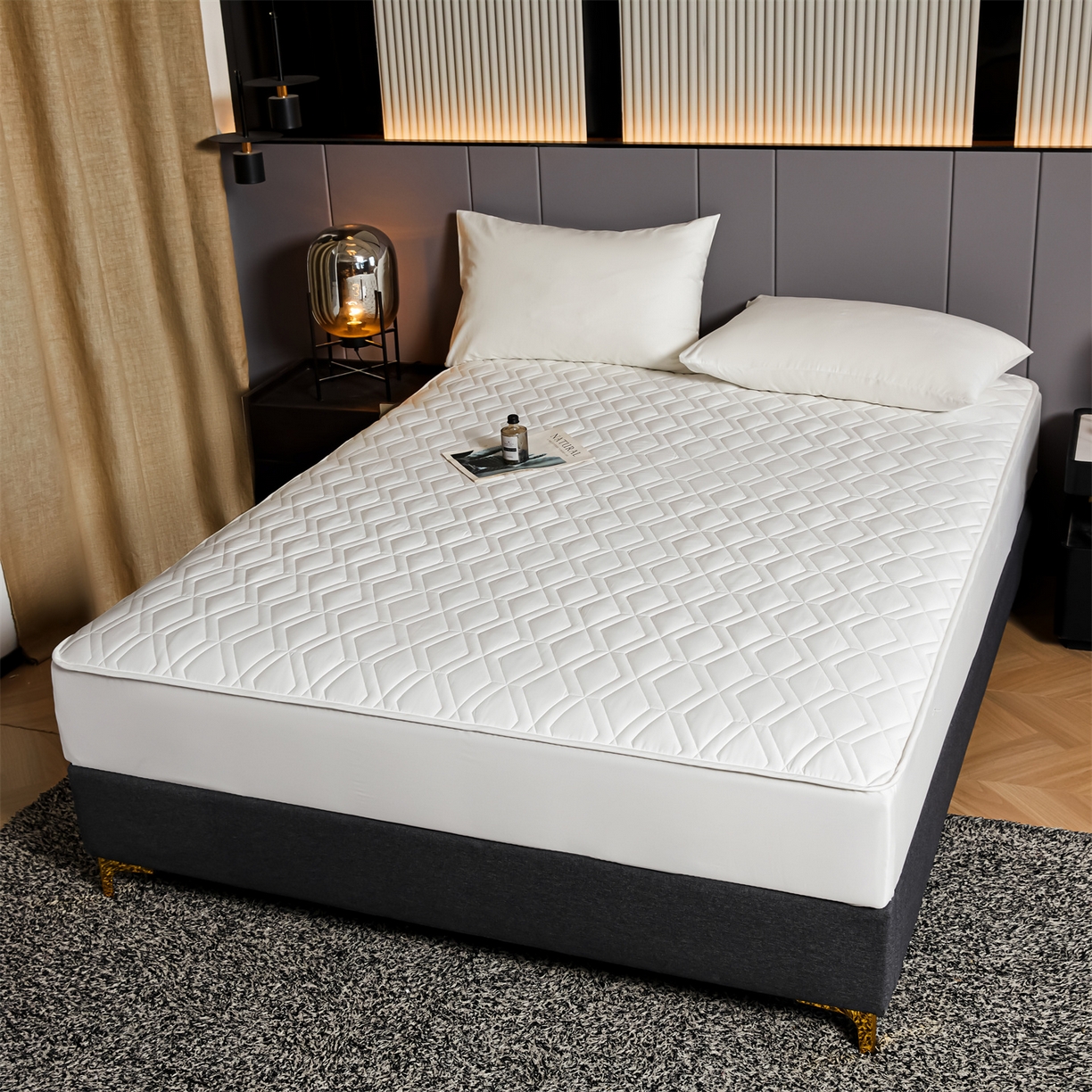 91家纺网 家纺一手货源 找家纺 （总）优眠坊 2025新款60S全棉纯棉纯色床笠系列单床笠单品床笠单件床笠