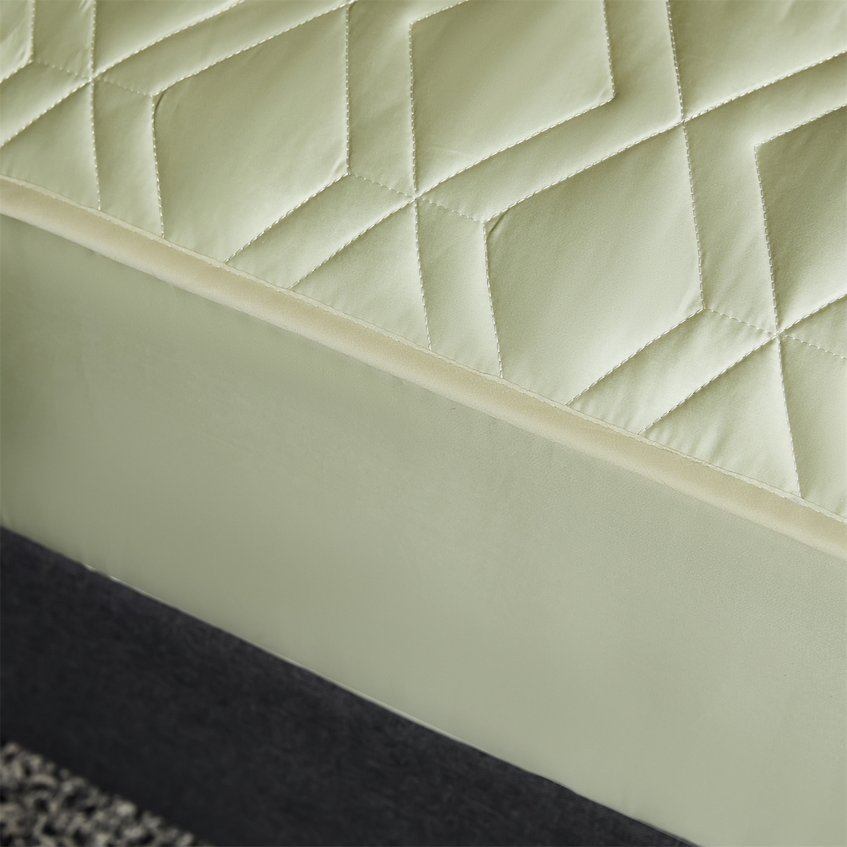 91家纺网 家纺一手货源 找家纺 优眠坊 2025新款60S全棉纯棉纯色床笠系列单床笠单品床笠单件床笠 柳染绿