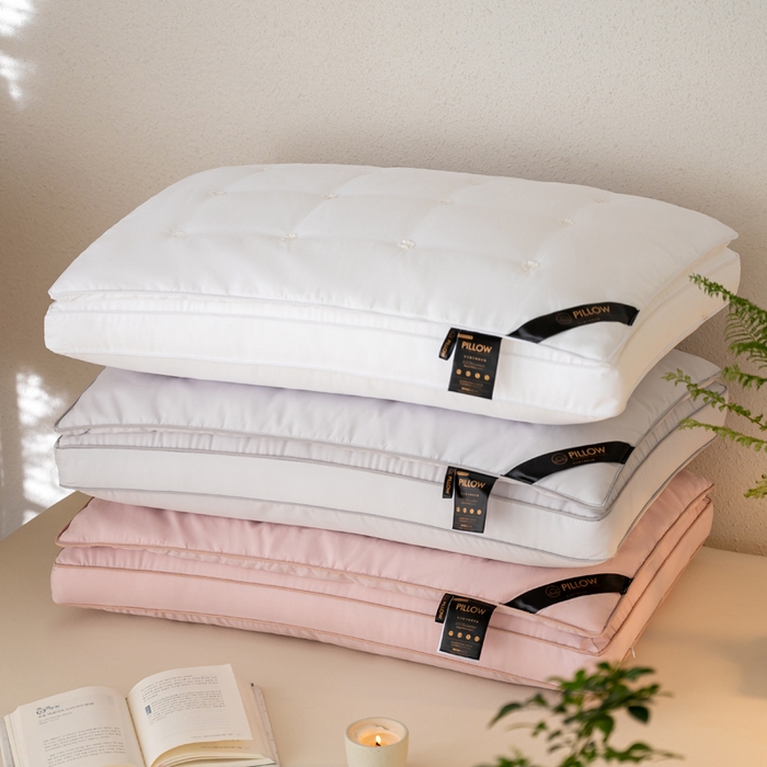 91家纺网 家纺一手货源 找家纺 （总）鼎晟纺 2025新款柔赛丝轻柔二合一羽丝枕家用枕头枕芯