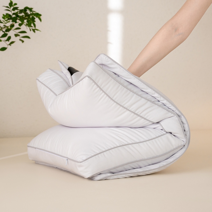 91家纺网 家纺一手货源 找家纺 （总）鼎晟纺 2025新款柔赛丝轻柔二合一羽丝枕家用枕头枕芯