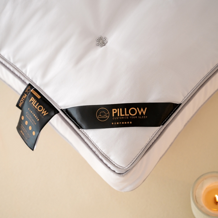 91家纺网 家纺一手货源 找家纺 鼎晟纺 2025新款柔赛丝轻柔二合一羽丝枕家用枕头枕芯 白色