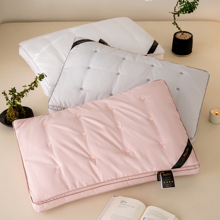 91家纺网 家纺一手货源 找家纺 鼎晟纺 2025新款柔赛丝轻柔二合一羽丝枕家用枕头枕芯 粉色