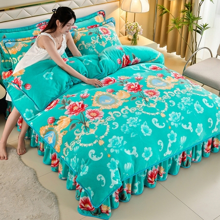 91家纺网 家纺一手货源 找家纺 总 馨梦缘 2025新款牛奶绒四件套法莱绒四件套珊瑚金貂绒四件套小包边四件套