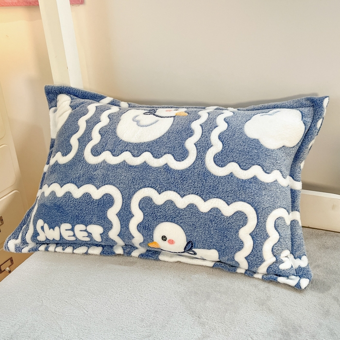 91家纺网 家纺一手货源 找家纺 川悦生活 2025新款立体雪花绒印花四件套学生床系列一场景一 快乐鸭鸭