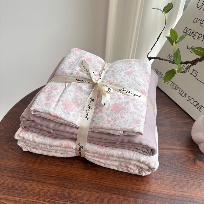 91家纺网 家纺一手货源 找家纺 （总）爱思佳 2024新款A类母婴全棉双层纱印花四件套直播热卖系列-系列一