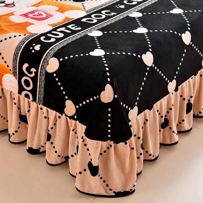 91家纺网 家纺一手货源 找家纺 馨梦缘 2025直播爆款8.5斤牛奶绒四件套加厚保暖床裙金貂绒 旺财