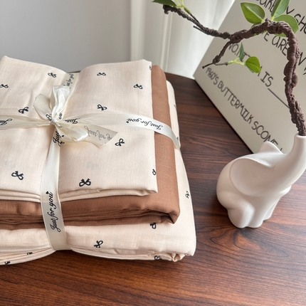 91家纺网 家纺一手货源 找家纺 （总）爱思佳 2024新款A类母婴全棉双层纱印花四件套直播热卖系列-系列一