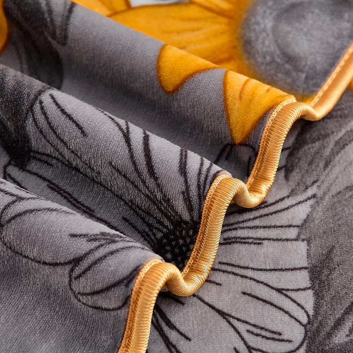 91家纺网 家纺一手货源 找家纺 馨梦缘 2025直播爆款8.5斤牛奶绒四件套加厚保暖床裙金貂绒 向日葵