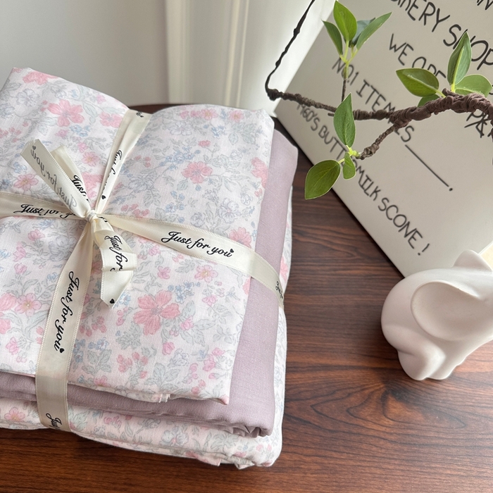 91家纺网 家纺一手货源 找家纺 （总）爱思佳 2024新款A类母婴全棉双层纱印花四件套直播热卖系列-系列一