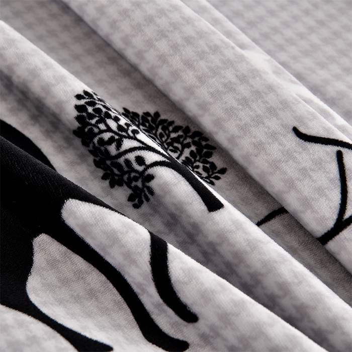 91家纺网 家纺一手货源 找家纺  馨梦缘 2025直播爆款8.5斤牛奶绒四件套加厚保暖床裙金貂绒 发财树