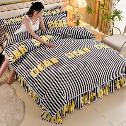 91家纺网 家纺一手货源 找家纺 总 馨梦缘 2025新款牛奶绒四件套法莱绒四件套珊瑚金貂绒四件套小包边四件套