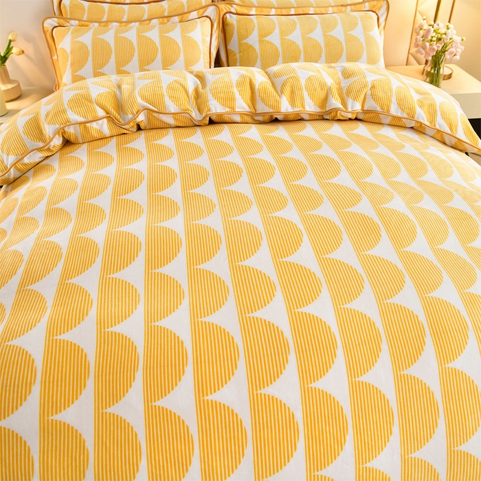 91家纺网 家纺一手货源 找家纺 馨梦缘 2025直播爆款8.5斤牛奶绒四件套加厚保暖床裙金貂绒 幸福