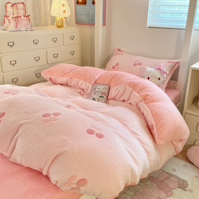 91家纺网 家纺一手货源 找家纺 （总）川悦生活 2025新款立体雪花绒印花四件套学生床系列一场景一