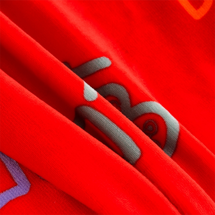 91家纺网 家纺一手货源 找家纺 馨梦缘 2025直播爆款8.5斤牛奶绒四件套加厚保暖床裙金貂绒 笑口常开 大红