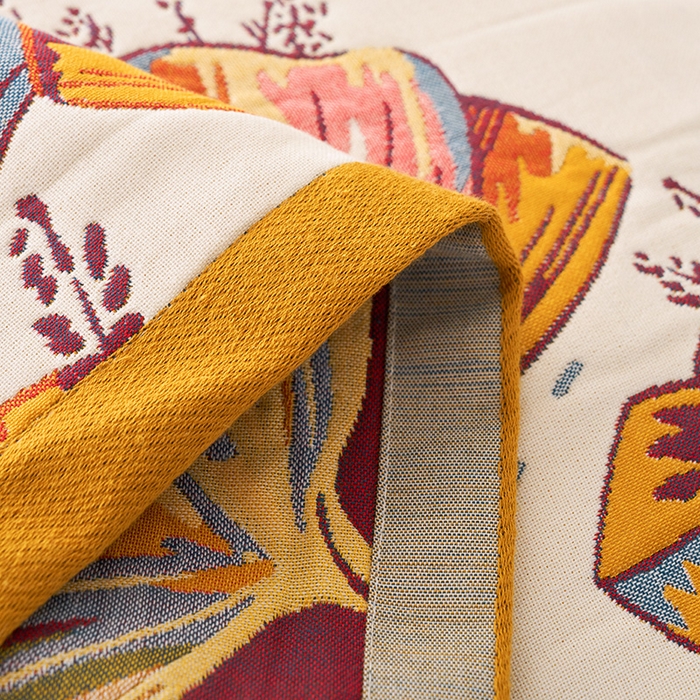 91家纺网 家纺一手货源 找家纺 棠薇家纺 2025新款八层枕巾加厚纱布枕巾花卉系列 虞美人