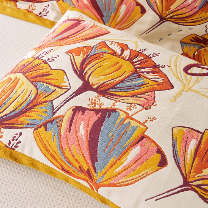 91家纺网 家纺一手货源 找家纺 棠薇家纺 2025新款八层枕巾加厚纱布枕巾花卉系列 虞美人