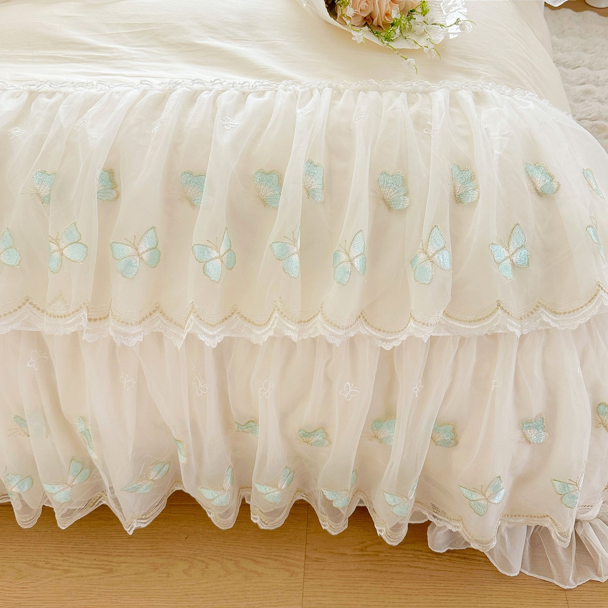 91家纺网 家纺一手货源 找家纺 （总）罗艺轩 2025新款全棉纯棉斜纹工艺床裙四件套（控价：1.5m298，1.8m303,1.8加大313，1.8x2.2m308，1.8x2.2m加大318，2.0m313,2.0m加大323）