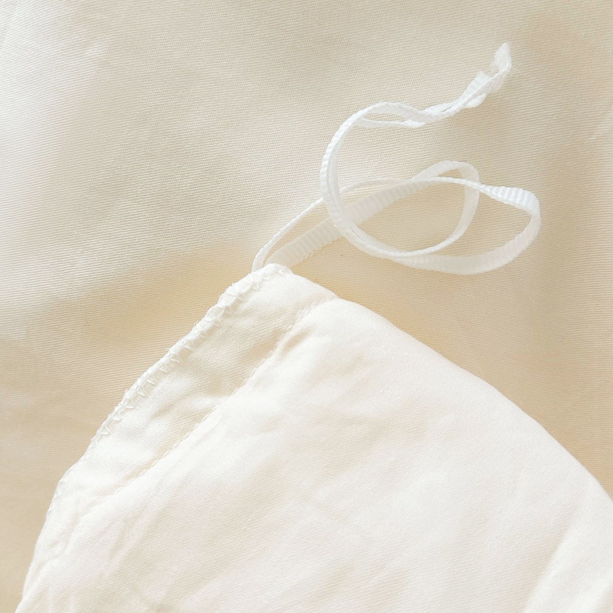 91家纺网 家纺一手货源 找家纺 罗艺轩 2025新款全棉纯棉斜纹工艺床裙四件套 蓝蝴蝶-白色