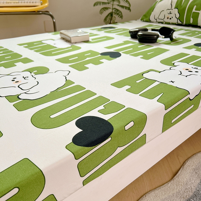 91家纺网 家纺一手货源 找家纺 （总）曼陀罗 2025新款5A级抗菌水洗棉学生床笠