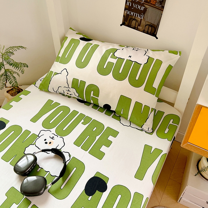 91家纺网 家纺一手货源 找家纺 （总）曼陀罗 2025新款5A级抗菌水洗棉学生床笠