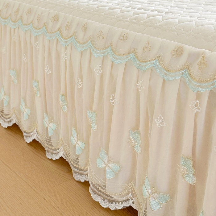 91家纺网 家纺一手货源 找家纺 （总）罗艺轩 2025新款全棉纯棉斜纹花边单床裙床裙单件单品床裙（控价：1.5m145 1.8x2.0m150 1.8x2.2m155 2.0x2.2m160）