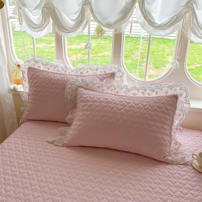 91家纺网 家纺一手货源 找家纺 罗艺轩 2025新款全棉纯棉斜纹花边单床裙床裙单件单品床裙 蓝蝴蝶-豆沙