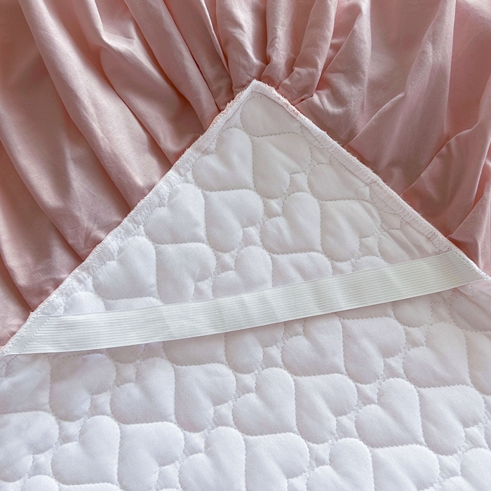 91家纺网 家纺一手货源 找家纺 罗艺轩 2025新款全棉纯棉斜纹花边单床裙床裙单件单品床裙 蓝蝴蝶-豆沙