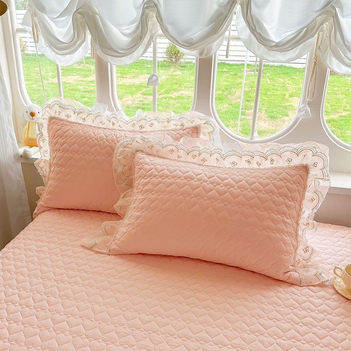 91家纺网 家纺一手货源 找家纺 罗艺轩 2025新款全棉纯棉斜纹花边单床裙床裙单件单品床裙 蓝蝴蝶-玉色