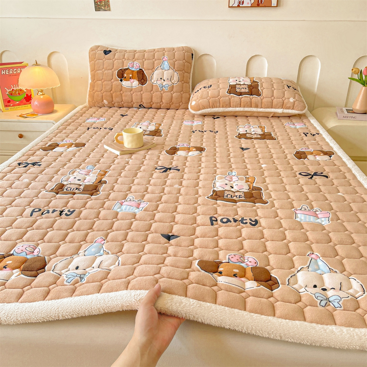 91家纺网 家纺一手货源 找家纺 （总）雯豆家纺 2025新款加厚床垫床褥子牛奶绒床褥床护垫学生宿舍垫子铺底