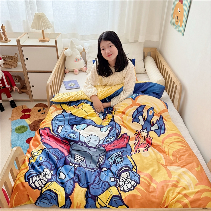 91家纺网 家纺一手货源 找家纺 （总）萌宝家纺 2025新款幼儿园大版豆豆绒三件套婴儿绒六件套