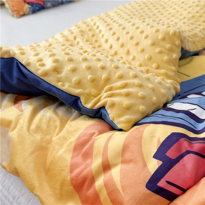 91家纺网 家纺一手货源 找家纺 （总）萌宝家纺 2025新款幼儿园大版豆豆绒三件套婴儿绒六件套