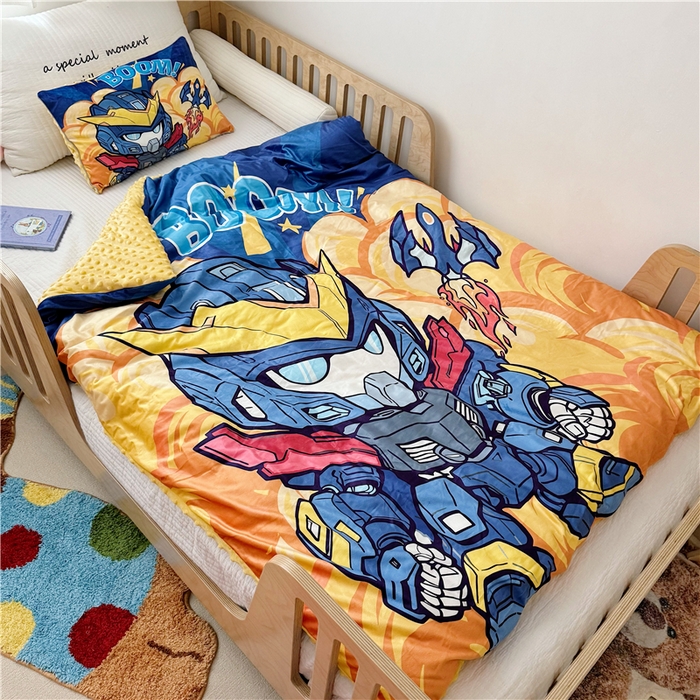 91家纺网 家纺一手货源 找家纺 （总）萌宝家纺 2025新款幼儿园大版豆豆绒三件套婴儿绒六件套