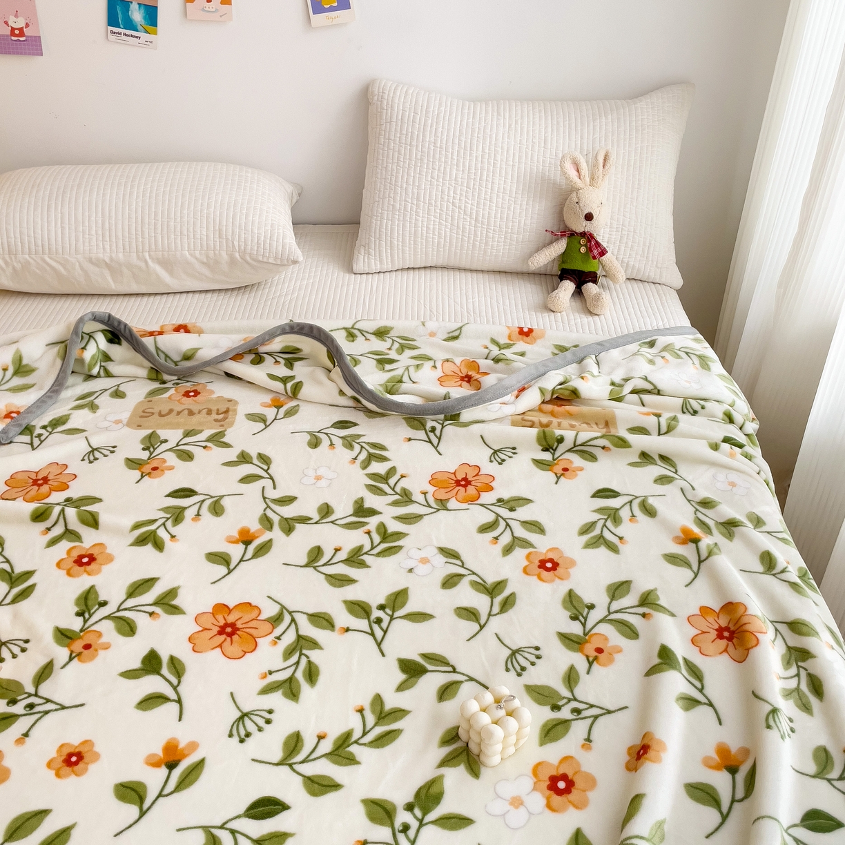 91家纺网 家纺一手货源 找家纺 启发毛毯 2025新款高克重双面牛奶绒盖毯 春晓