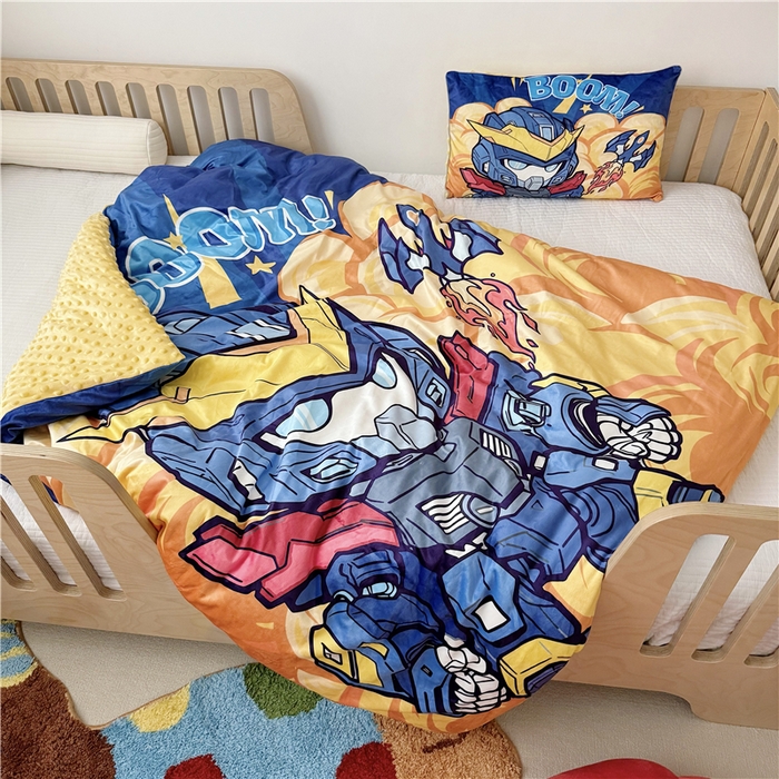 91家纺网 家纺一手货源 找家纺 （总）萌宝家纺 2025新款幼儿园大版豆豆绒三件套婴儿绒六件套