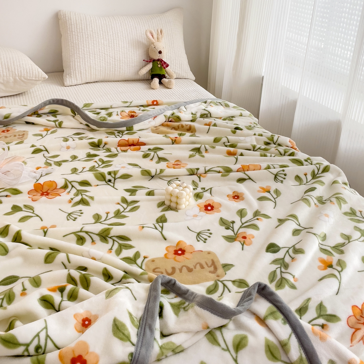 91家纺网 家纺一手货源 找家纺 启发毛毯 2025新款高克重双面牛奶绒盖毯 春晓